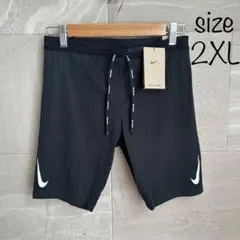 NIKE メンズ【2XL】エアロスイフト ランニング ハーフタイツ 黒