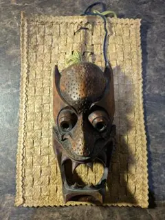 特大 ティキマスク 木彫り 91cm 魔除け 厄除け ハワイ 原住民特大