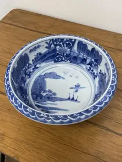 有田焼　清右衛門　染付　山水画　鉢