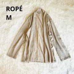 美品 ROPÉ ロペ【カーディガン】オープンフロント ベージュ M 羽織