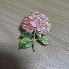 紫陽花ピンバッジ　アジサイ　お花ピンバッジ