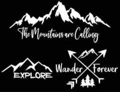 山3枚120センチ　ステッカー　車　転写　防水