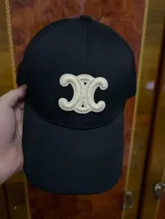 CELINE ロゴ ベースボールキャップ ブラック 黒