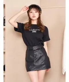 Darich DDロゴエンブロイダリーTシャツ 黒 ブラック