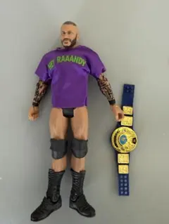 WWE アクションフィギュア 紫色Tシャツ