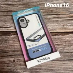 新品未使用　iPhone16 ブラック×クリアブルーケース定価3610円送料無料のサムネイル