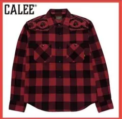 CALEE ネイティブ 切替 バッファロー チェック ネルシャツ レッド M
