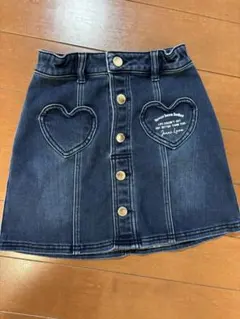 ジェニーラブ　ハートポケットデニムスカート　130