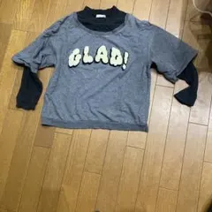 GLAD! ロゴ グレー 長袖 トレーナー
