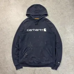 carhartt カーハート L パーカー フェード ナス紺 襤褸 雰囲気◎