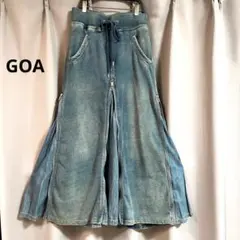 GOA 変形パラシュートジッパーギミックデニムロングスカート y2k 亜熱帯のサムネイル