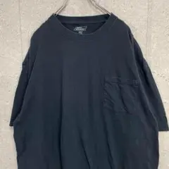 ディッキーズ　胸ポケット　無地　刺繍ロゴ　ネイビービックTシャツ 2XLT