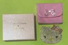 黒崎えり子　キティ　ラインストーン　鏡 希少品】サンリオ ハローキティ ラインストーン ミラー 黒崎