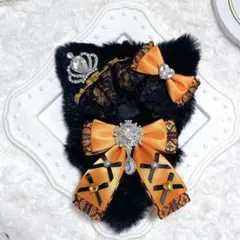 ぬい服 10cm ねこ 王冠付き 紫リボン 着ぐるみ - メルカリ