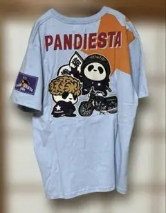 PANDIESTA JAPAN BOSOパンダ 刺繍 半袖Tシャツ XLブルーのサムネイル