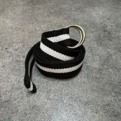 ゆ*み様 黒と白のストライプ ベルト