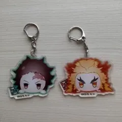 や*ん様 鬼滅の刃 竈門炭治郎 煉獄杏寿郎　アクリルキーホルダー