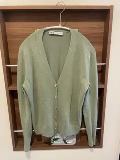 ZARA ミントグリーン カーディガン M