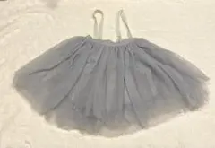 チュールドレス グレー　90cm チュールスカート