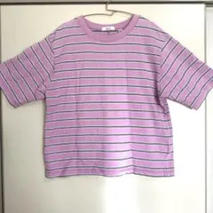 niko and... ボーダーTシャツ ピンク 半袖