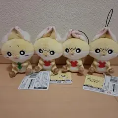 化けギツネのちくわ　いろんなお顔のマスコット　4点