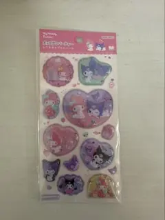 ポップデコパーティーわたあめカプセルシール マイメロディ＆クロミ