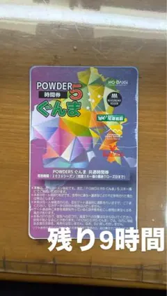 群馬パウダー5 共通時間券 20時間　パウダー5 2026年最新】パウダー5ぐんまの人気アイテム - メルカリ