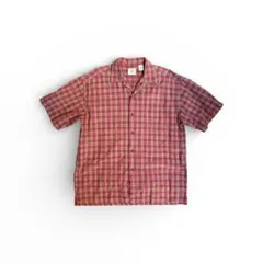 90s OLD GAP 100%コットン チェックシャツ 半袖シャツ