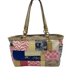 Coach コーチ　パッチワークトートバッグ　バッグ　ハンドバッグ　F17098