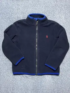 ポロ刺繍 ネイビー フリースジャケット