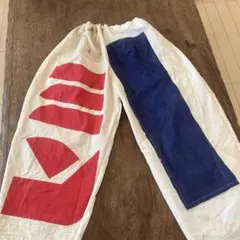 柿渋染め新作もんぺイージーパンツハンドメイド　フリーサイズ一点物