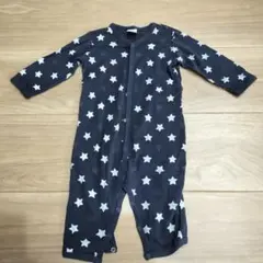 PETIT BATEAU 星柄ロンパース 12m 74cm ネイビー