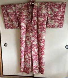 お値下げ！紗合わせ 付下；表/象牙色 紋紗・裏/絽 象牙色地に撫子 