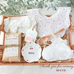 【ベビーギフト】セット　出産祝い　おしゃれ　ハンドメイド　女の子　名入れ　食器