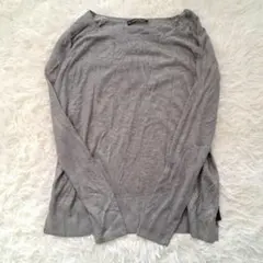 ZARA KNIT　ザラニット　ラメ生地ニット　M　グレー　シルバー　a7539