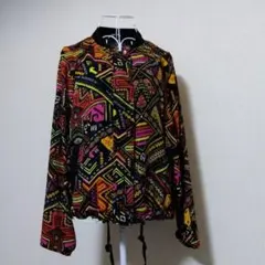 ⚄*☆様 H&M♥COACHELLA 幾何学模様ジップアップ シフォンブルゾン