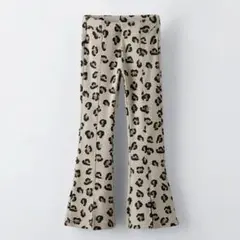 ZARA KIDS リブ編みフレアレギンス