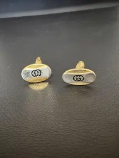 Gucci オーバル型カフリンクス ゴールド シルバーのサムネイル