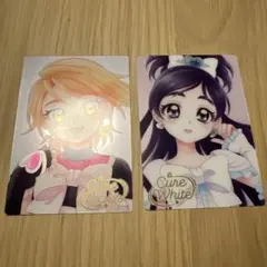 2枚セット　プリキュアカードウエハース　HR キュアブラック　　キュアホワイト