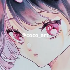 手描き　コピック　オリジナル　女の子　イラスト　原画