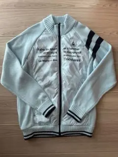 Le coq sportif - 水色ニットゴルフジャケット - メンズLサイズ