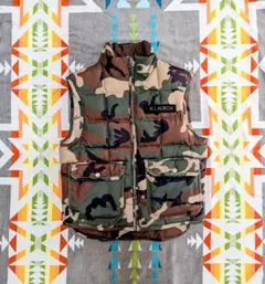 【美品】ラルフローレン　カモ柄　ダウンベスト　USサイズSのサムネイル