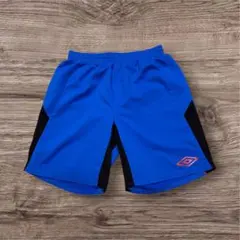 美品XO★UMBRO★ゲームパンツ★トレーニングウェア★青ブルー★サッカーのサムネイル