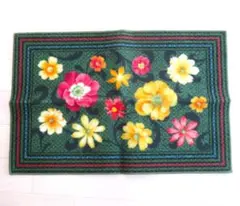 ［未使用品］玄関マット　グリーン　緑　花柄　ボタニカル　50×70㎝