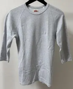 ハリウッドランチマーケット　ストレッチフライス 七分丈Tシャツ　水色