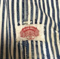 round house オーバーオール　 ヒッコリー　エプロン付き　LEE