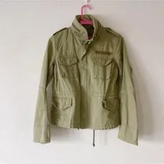 オリーブグリーン ミリタリージャケット