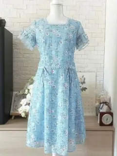 定価19,800円 スーパービューティ ワンピース 半袖 リボン フリル