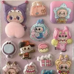 【17】新品 ラブブ　3D 立体　ぷくぷく　シール　おしりシール