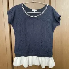 THE SHOP TK レース パール 半袖カットソーのサムネイル
